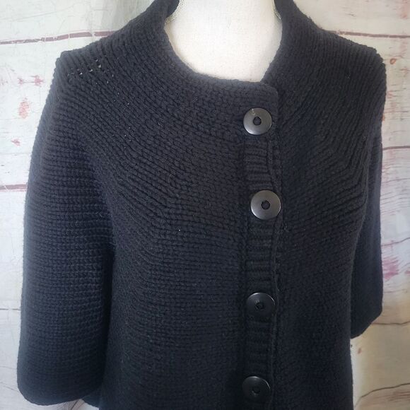 Vince Button Front 3/4 Wool Blend Cardigan Size Large - Picture 4 of 6